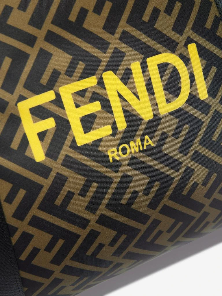 Fendi Fendi Kids FF Logo Holdall in Brown 4