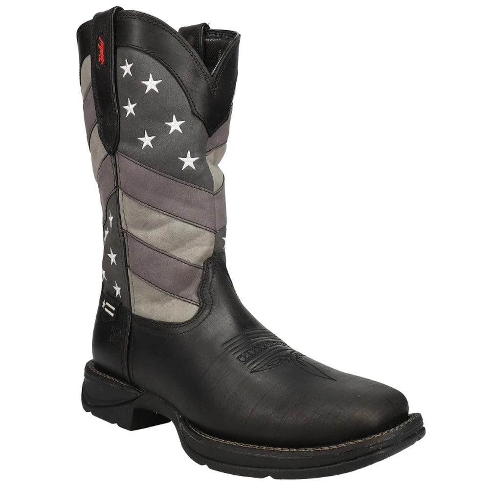 Durango Rebel Faded Flag Patriotic Square Toe Wellington Boots 2
