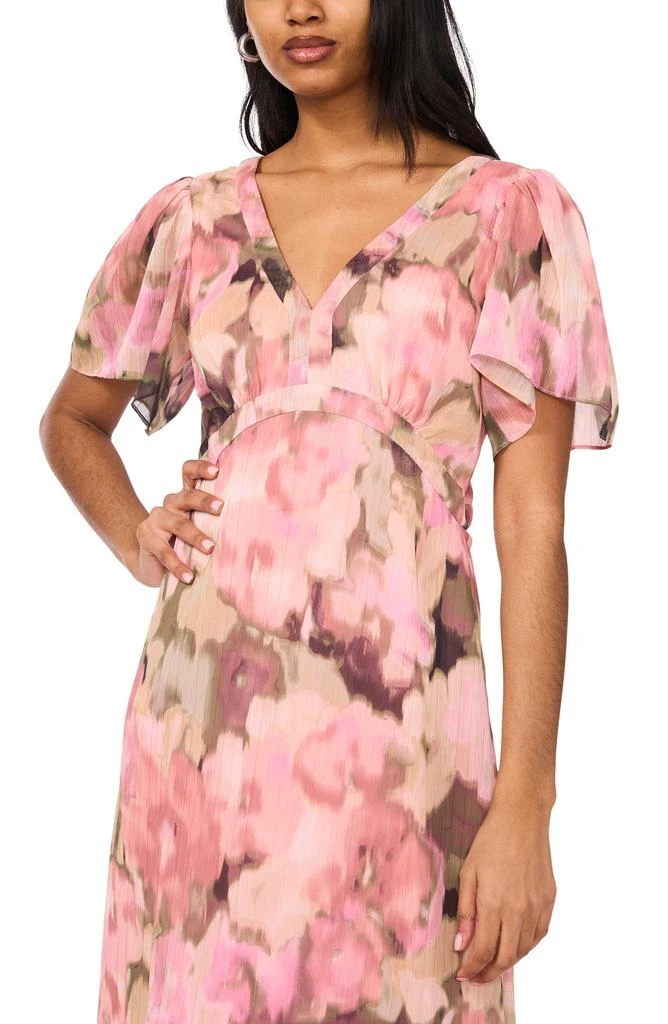 Halogen Floral Flutter Sleeve Empire Waist Maxi Dress 3