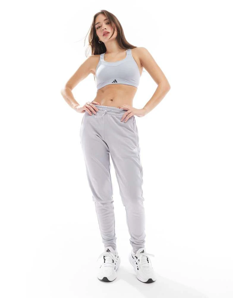 Adidas adidas Training TLRD impact high support bra in grey 4