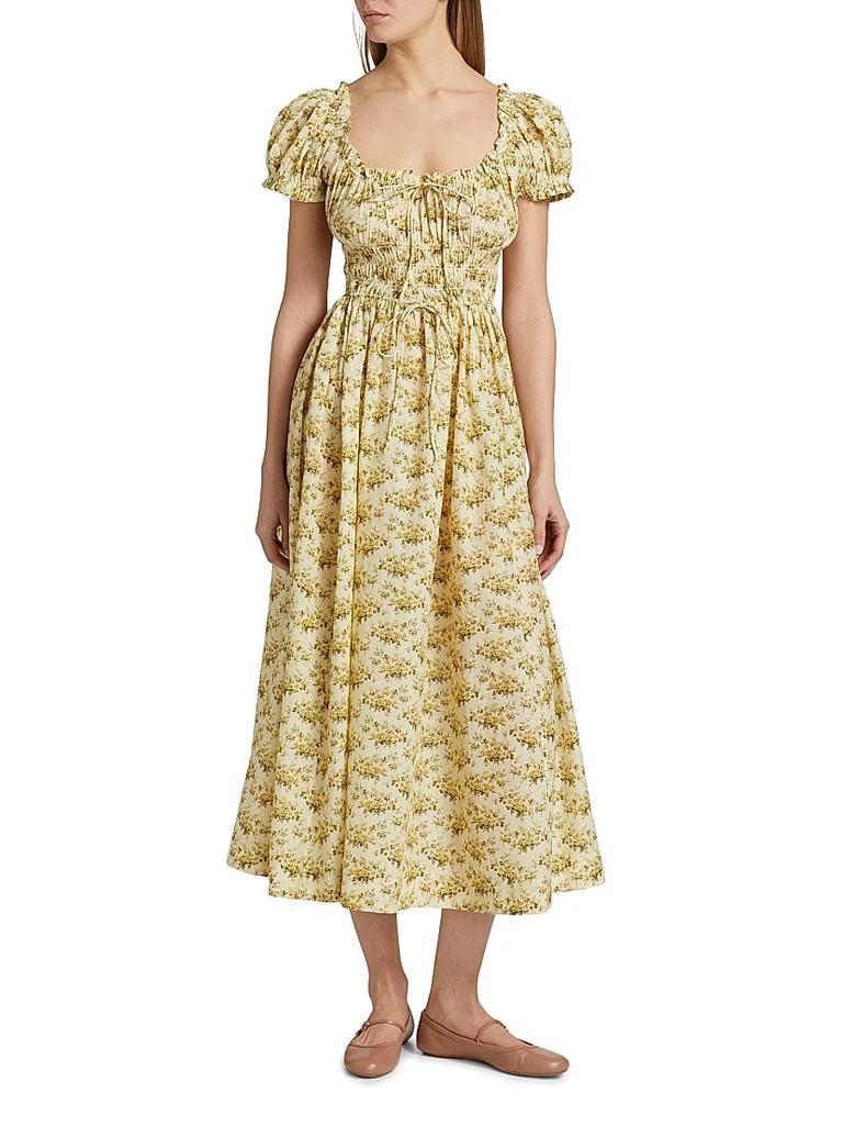 DÔEN Ashlynn Floral Cotton Midi-Dress 3