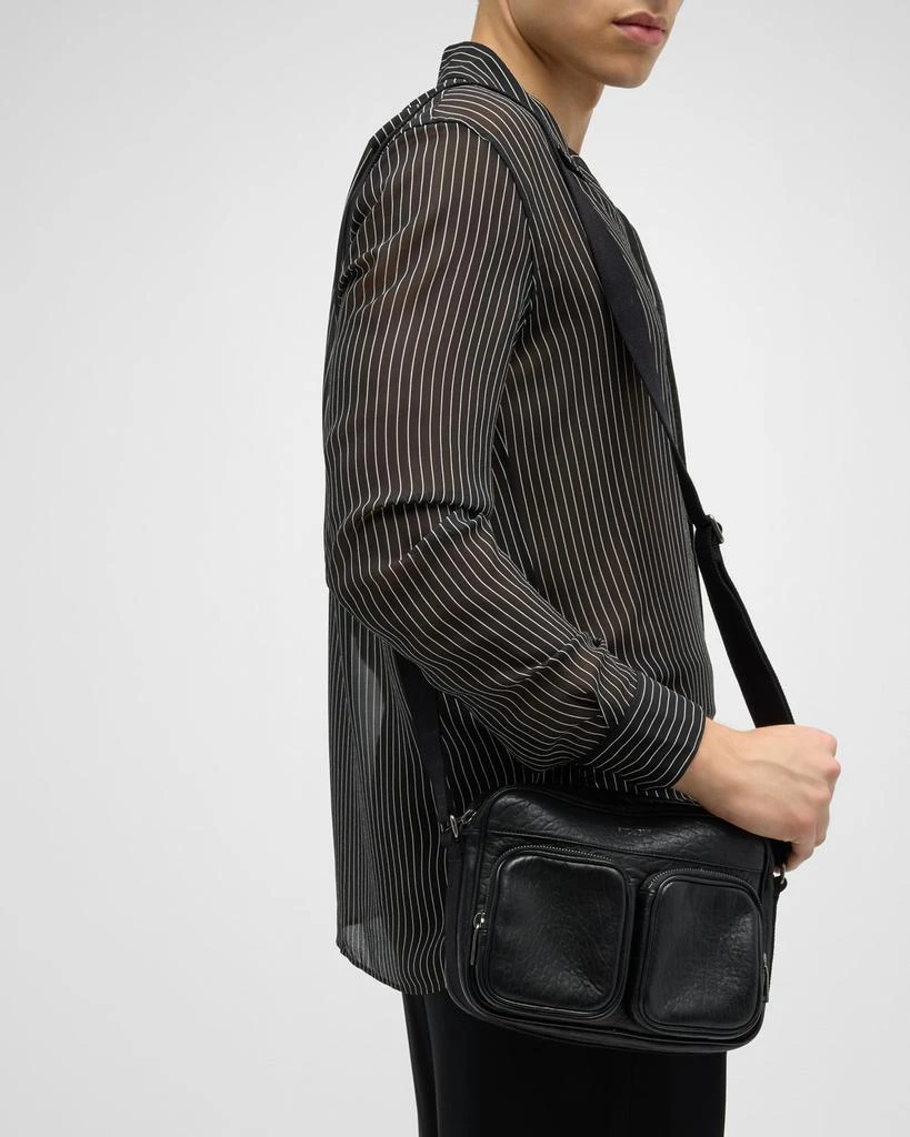 Yves Saint Laurent Men's New City Grained Leather Camera Bag 5