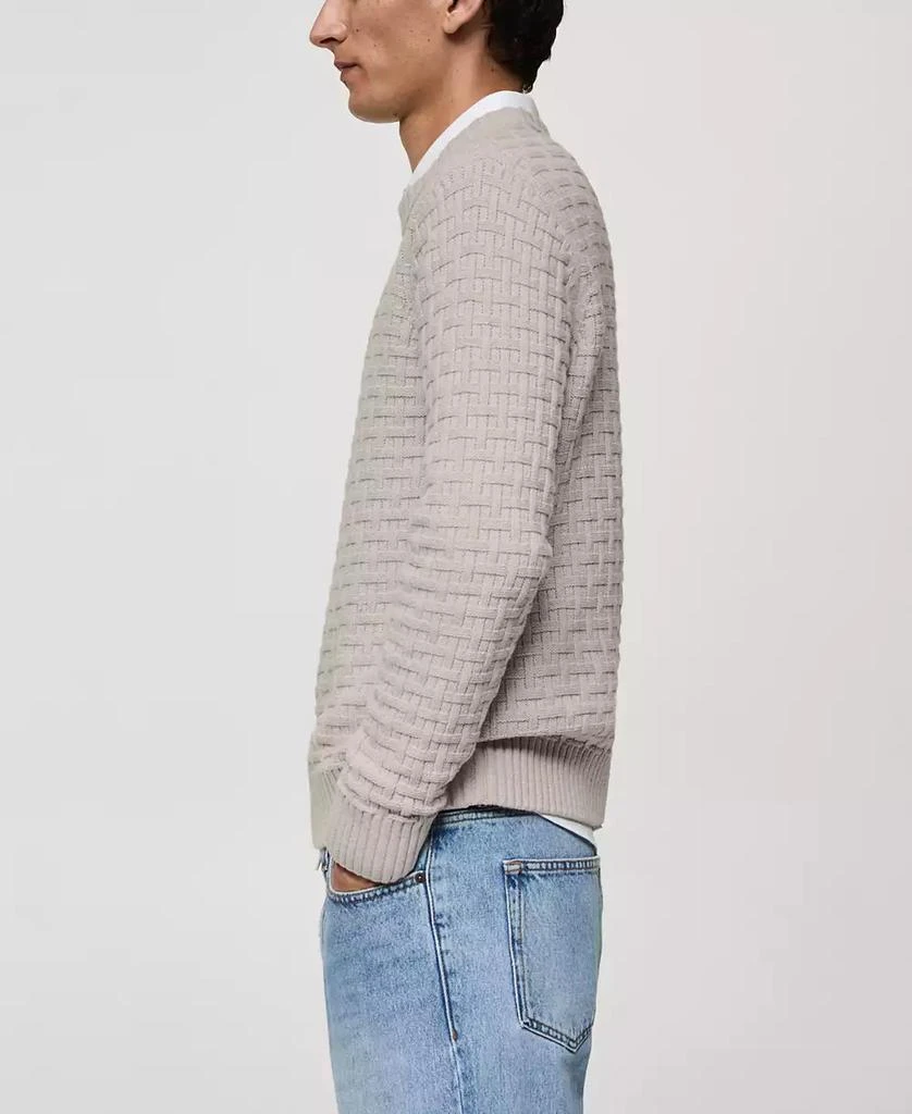 Mango Men's Crossed-Knit Sweater 8