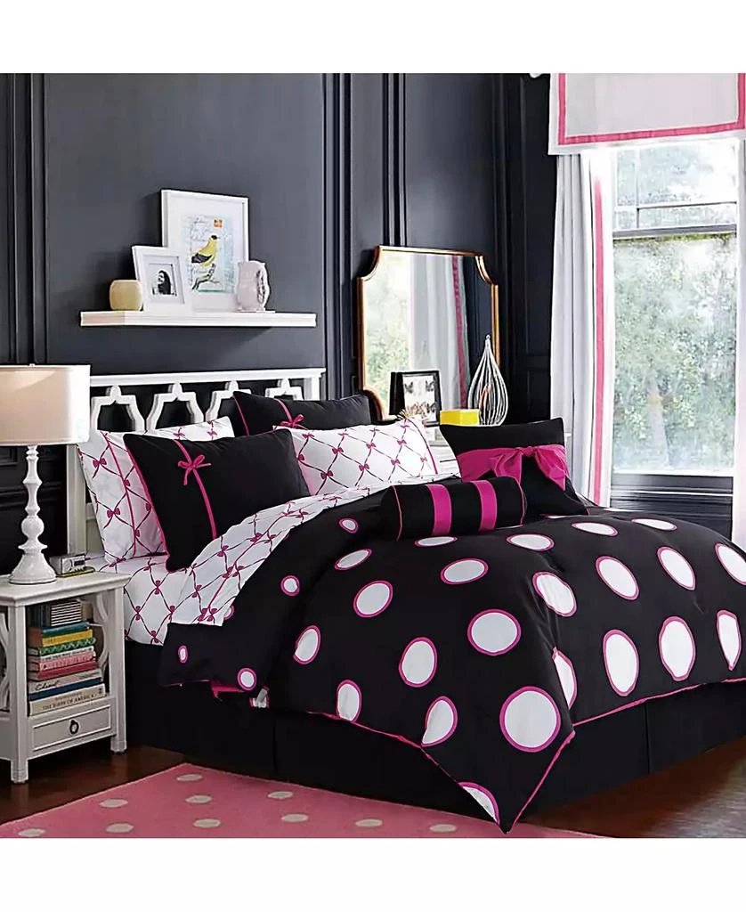 VCNY Home Sophie Polka Dot Bed in a Bag 8 Piece Comforter Set 4