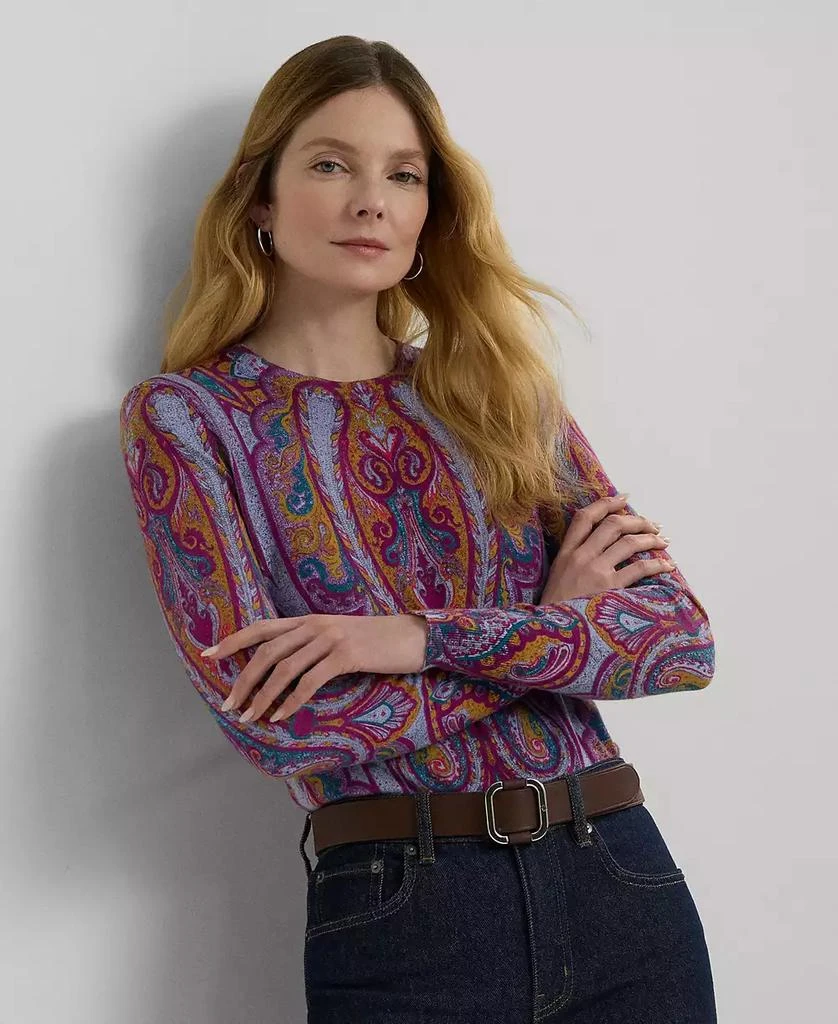 Ralph Lauren Women's Slim-Fit Paisley Sweater 1
