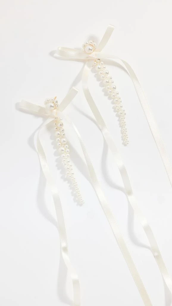 Simone Rocha Bow Ribbon Drip Earrings 3