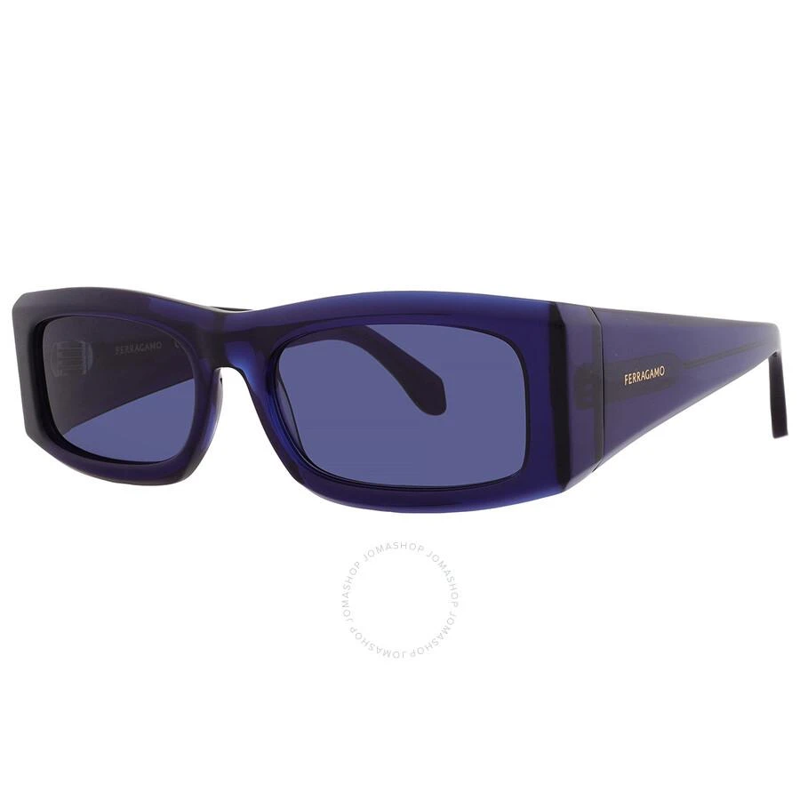 Salvatore Ferragamo Salvatore Ferragamo Blue Rectangular Men's Sunglasses SF2012S 432 57 2