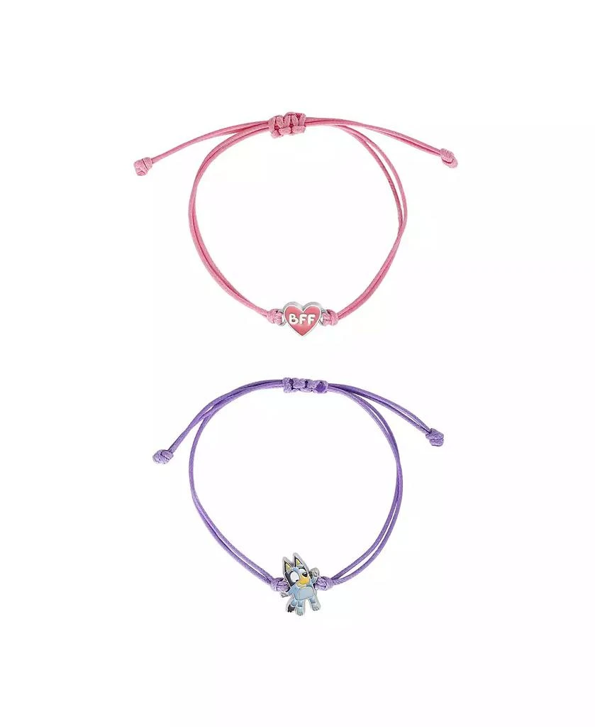 Bluey Adjustable Friendship Bracelet Set, Heart Charm, 4-Pack 6