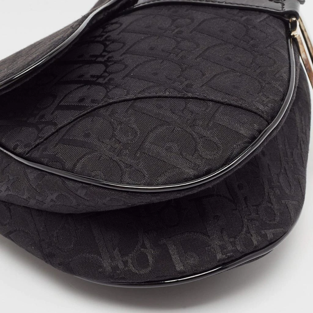 Dior Dior Black Oblique Canvas and Patent Leather XS Saddle Bag 13
