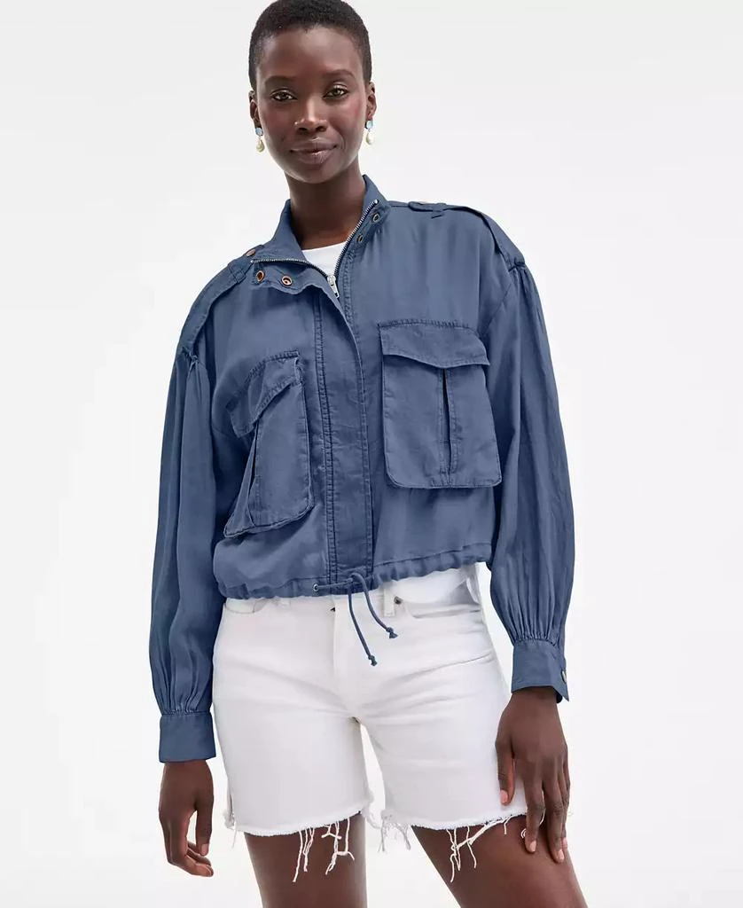 On 34th Women's Chambray Cropped Jacket, Exclusively at Macy's 7