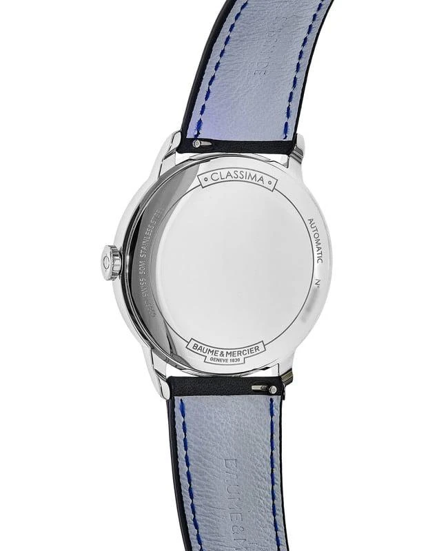 Baume & Mercier Baume & Mercier Classima Automatic Black Dial Leather Strap Men's Watch 10453 2