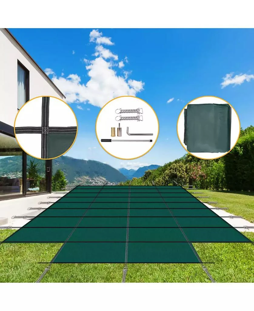 Streamdale Furniture Pool Safety Cover for 20x40feet Rectangular Pools, with Step, High-Strength Mesh, Excellent Drainage