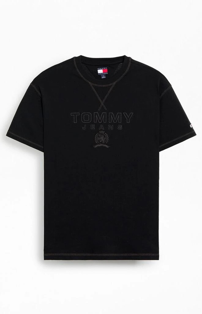 Tommy Jeans Black Tonal Crest T-Shirt 1