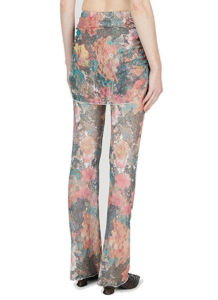 Rave Review Rave Review Mane Flower Jacquard Overlay Skirt Pants