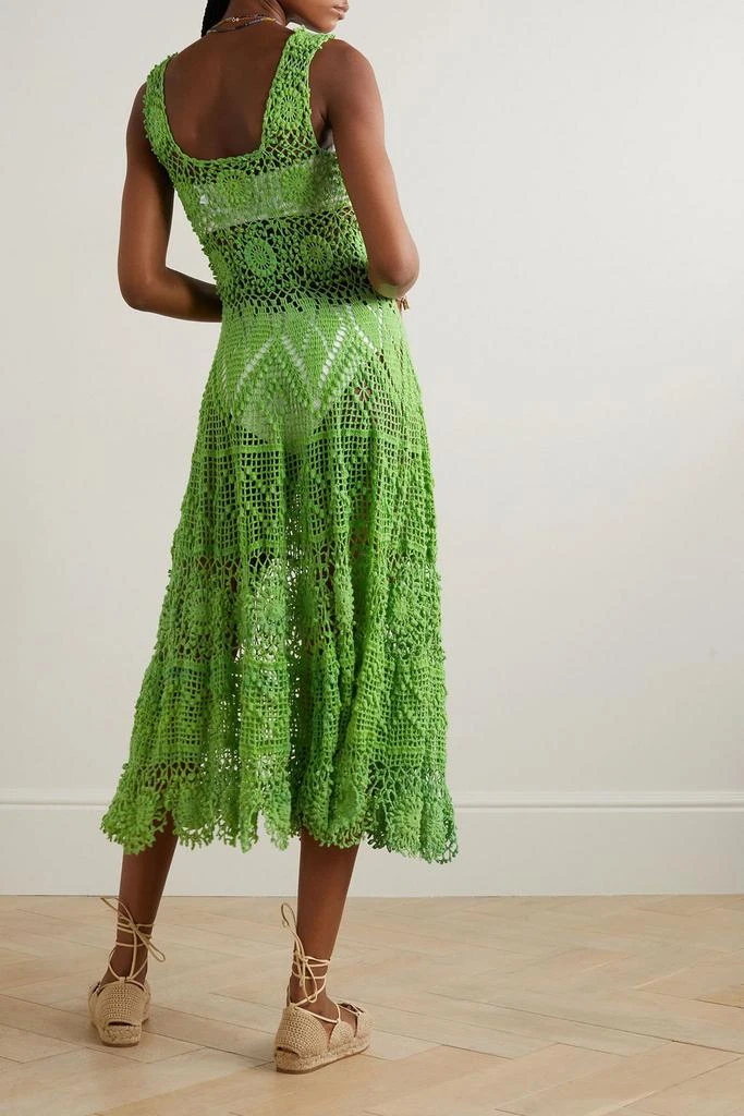 ALIX PINHO Crocheted cotton midi dress 3