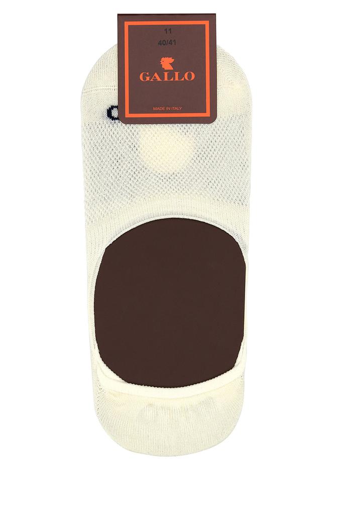 GALLO Ivory stretch cotton blend invisible socks