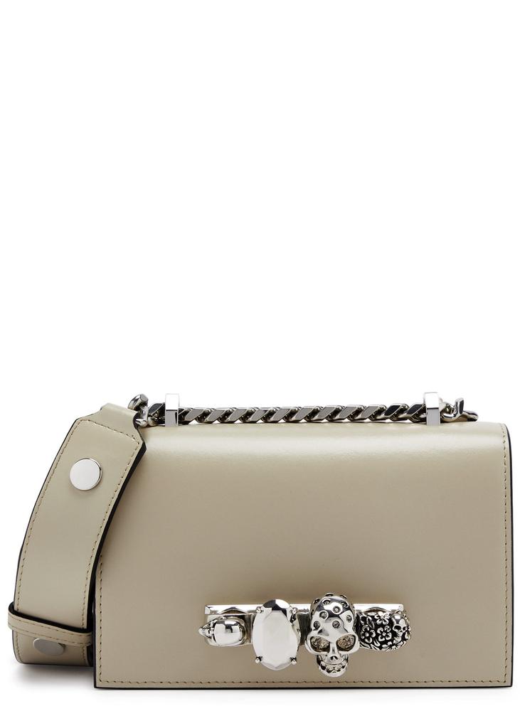 ALEXANDER MCQUEEN The Biker Jewelled Satchel mini leather shoulder bag