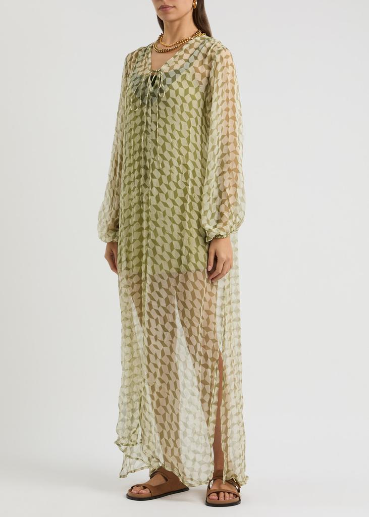 Cloe Cassandro Lea printed silk-georgette maxi dress