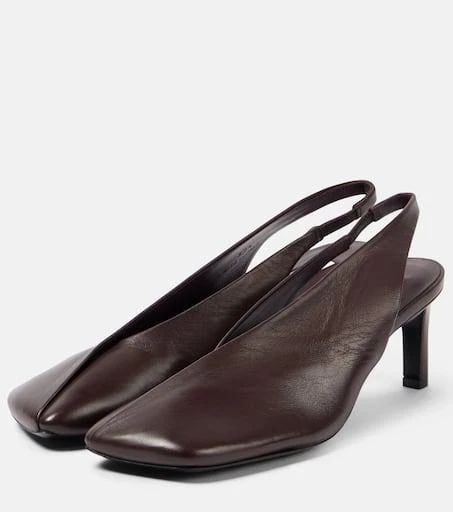 Jil Sander Leather slingback pumps 4