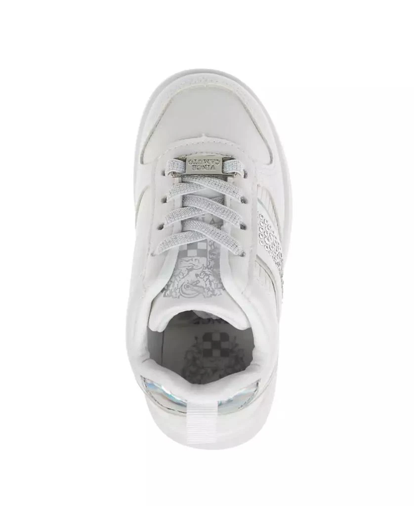 Vince Camuto Toddler Girls Elastic Laces Rhinestones Court Sneaker 7
