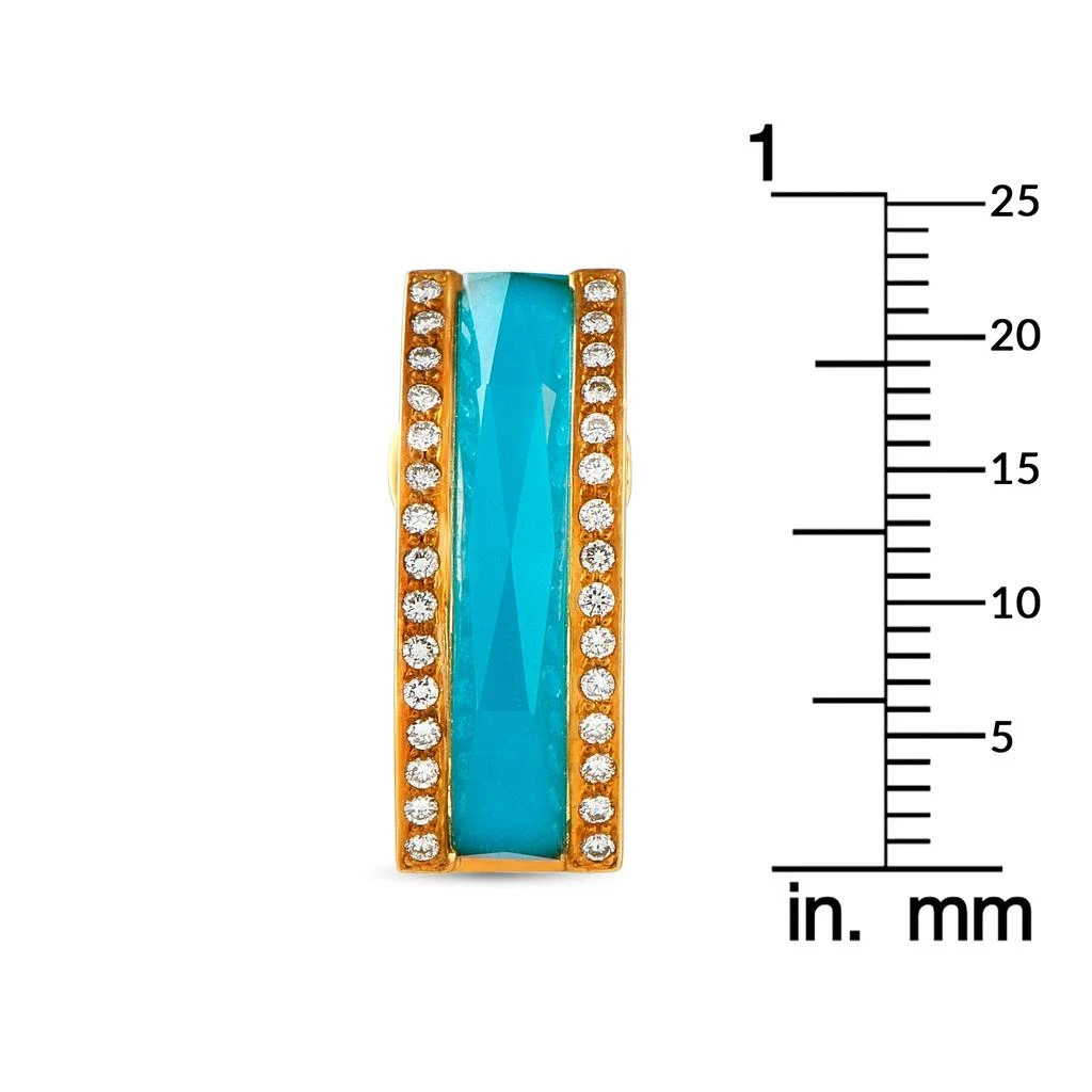 Stephen Webster 18K Yellow Gold 0.50ct Diamond and Shard Turquoise Earrings MF02-042225 SW02-042225 3