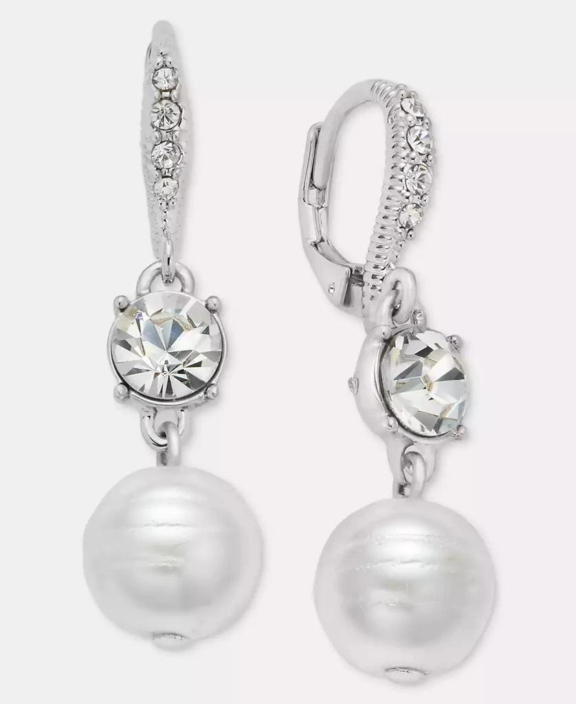 Givenchy Crystal 
Imitation Pearl Double Drop Earrings 3