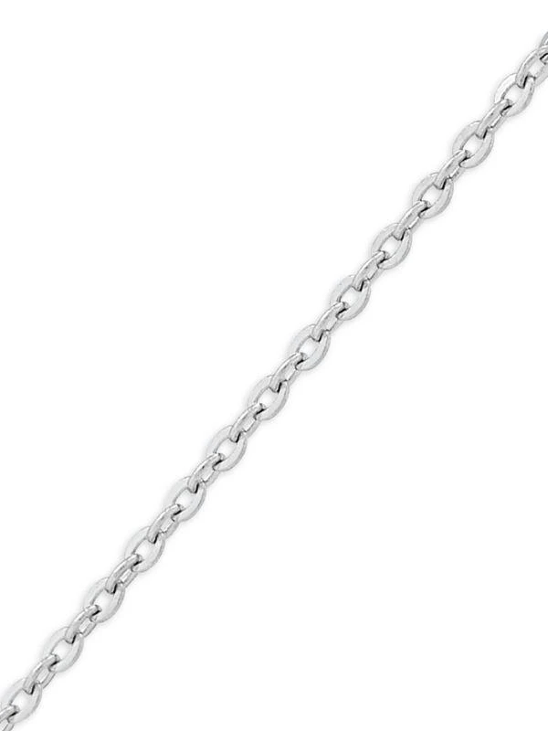 Saks Fifth Avenue 14K White Gold Bar Forzantina Chain Necklace 2