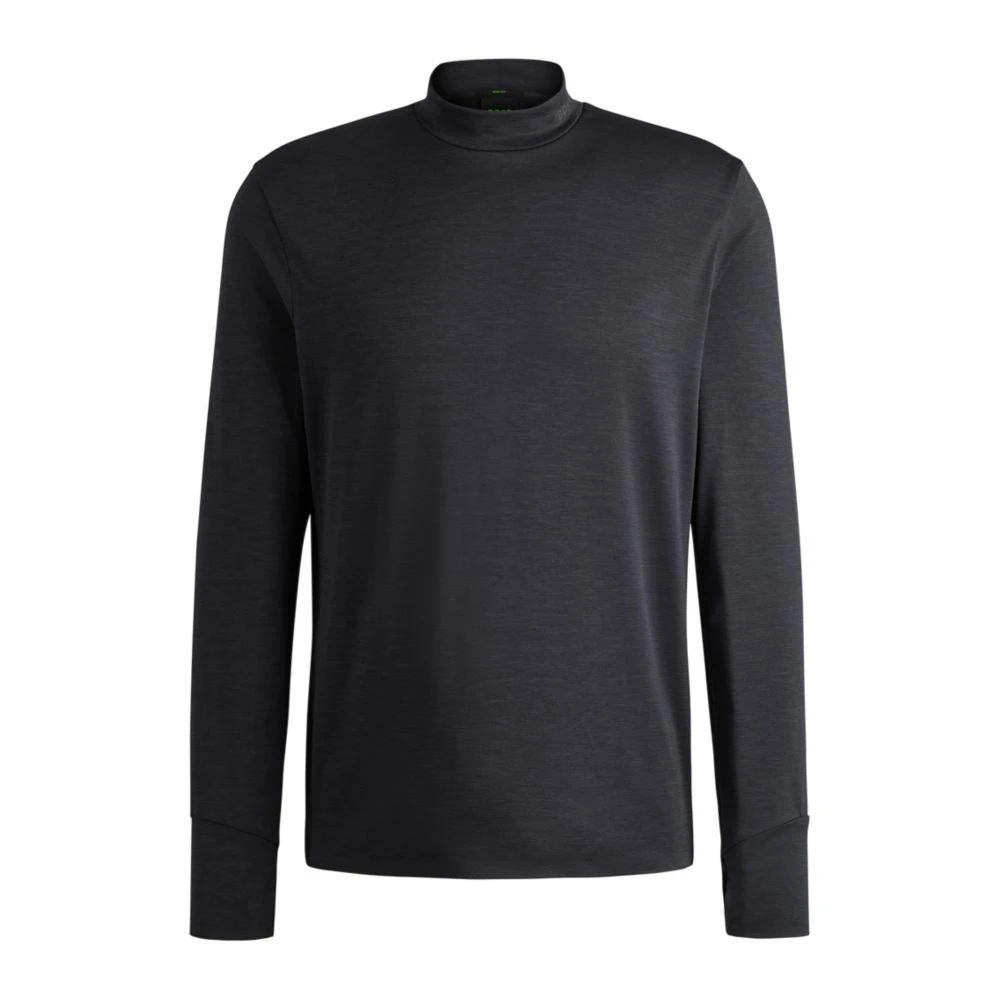 Hugo Boss Slim-fit long-sleeved T-shirt in temperature-regulating fabric 1