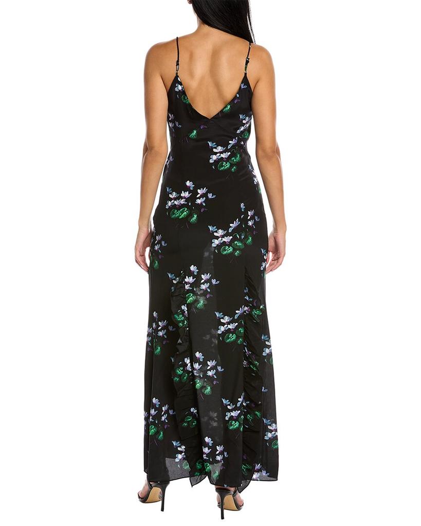 Les Rêveries Les Rêveries Ruffle Cami Silk Maxi Dress