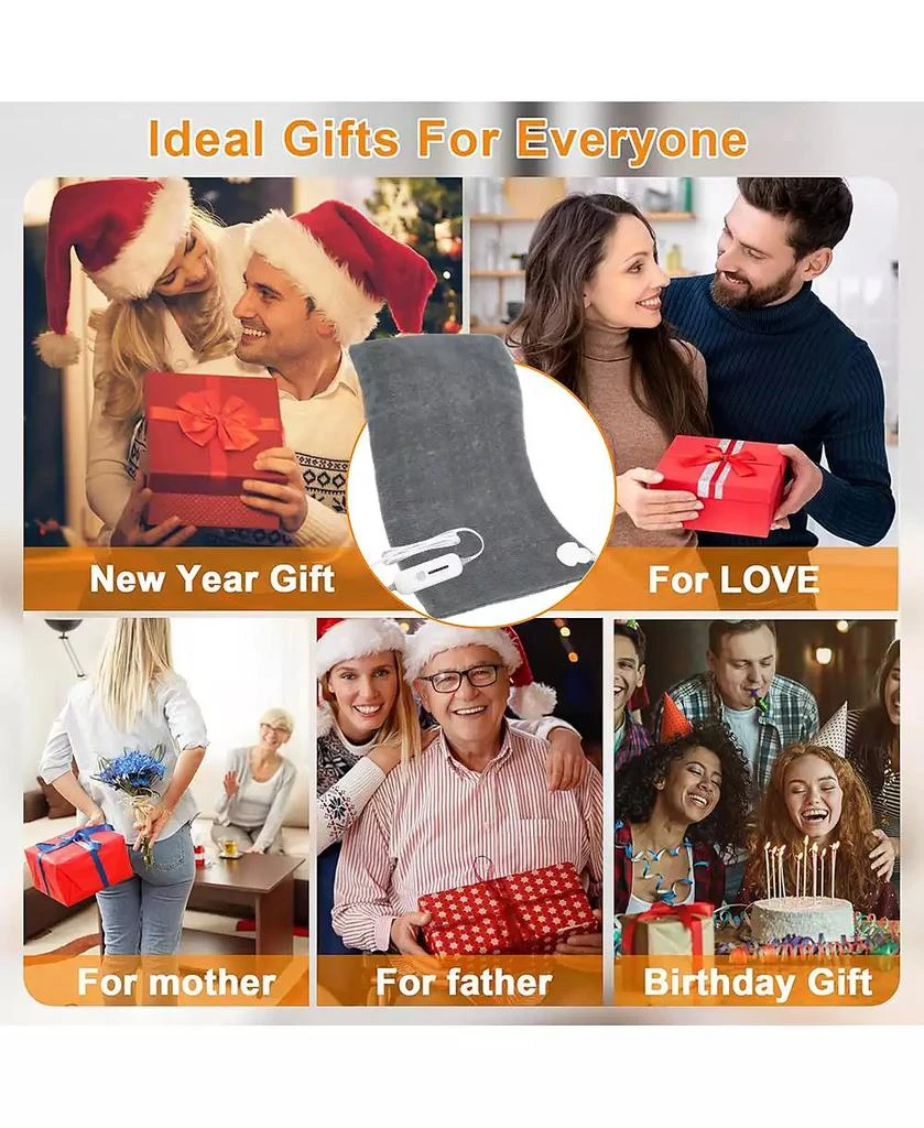 Cowin 12

x24

 Grey Weighted Electric Heating Pad for Pain Relief, Machine Washable with 3 Heat Settings ,Heating pad for Neck and Shoulder, Knee 8