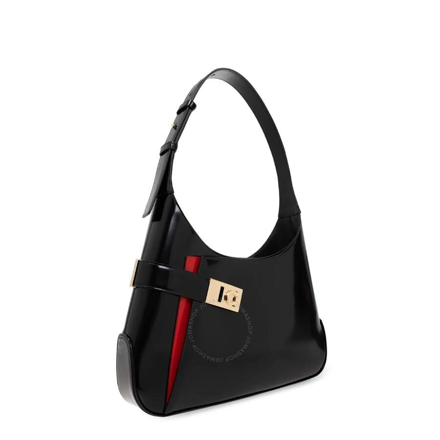 Salvatore Ferragamo Gancini-Buckled Asymmetric Leather Shoulder Bag 3