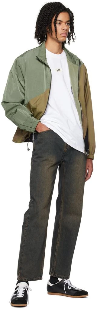 WYNN HAMLYN Khaki & Tan Chevron Bungy Jacket 4