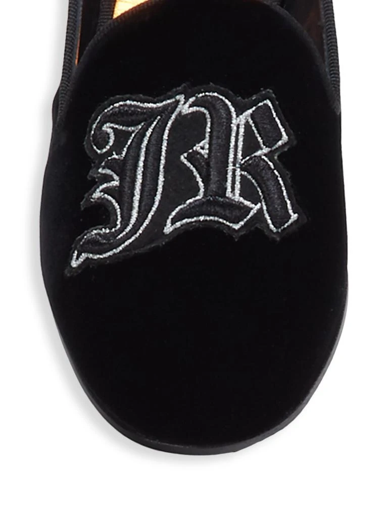 John Richmond Logo Velvet Smoking Slippers 5