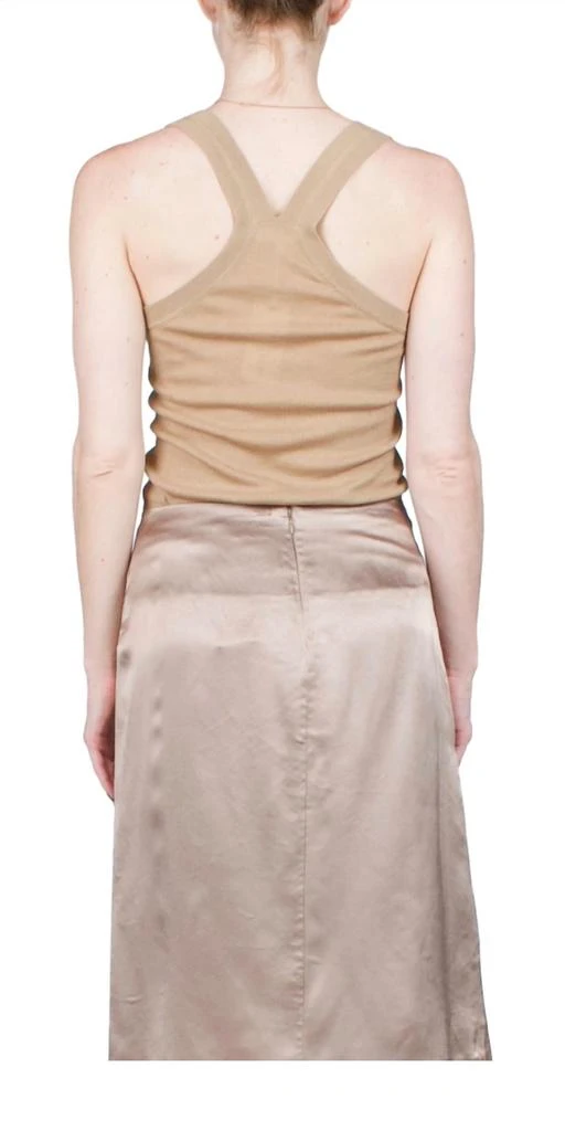 6397 Skinny Rib Cami Top In Sand 3