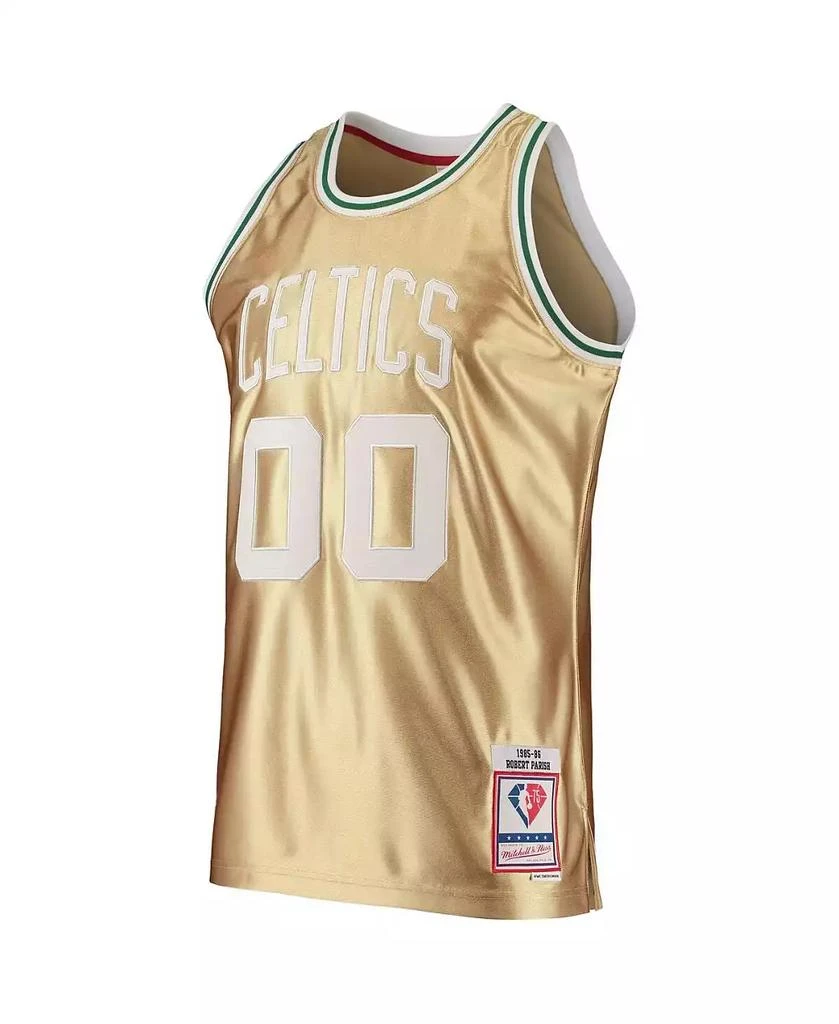 Mitchell & Ness Men's Robert Parish Gold Boston Celtics 75th Anniversary 1985-86 Hardwood Classics Swingman Jersey 2