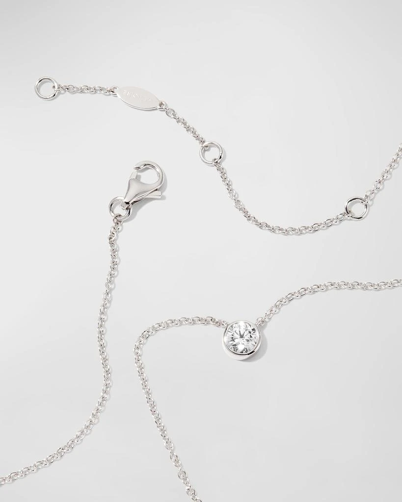 Memoire White Gold Solo Bezel Diamond Necklace, 18"L, 0.28-0.33tcw 4