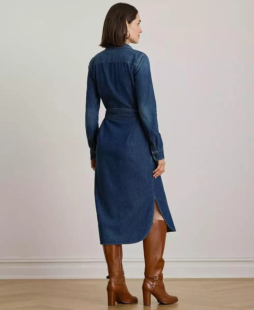 Ralph Lauren Women's Denim-Lanaine Belted Shirtdress Dresses