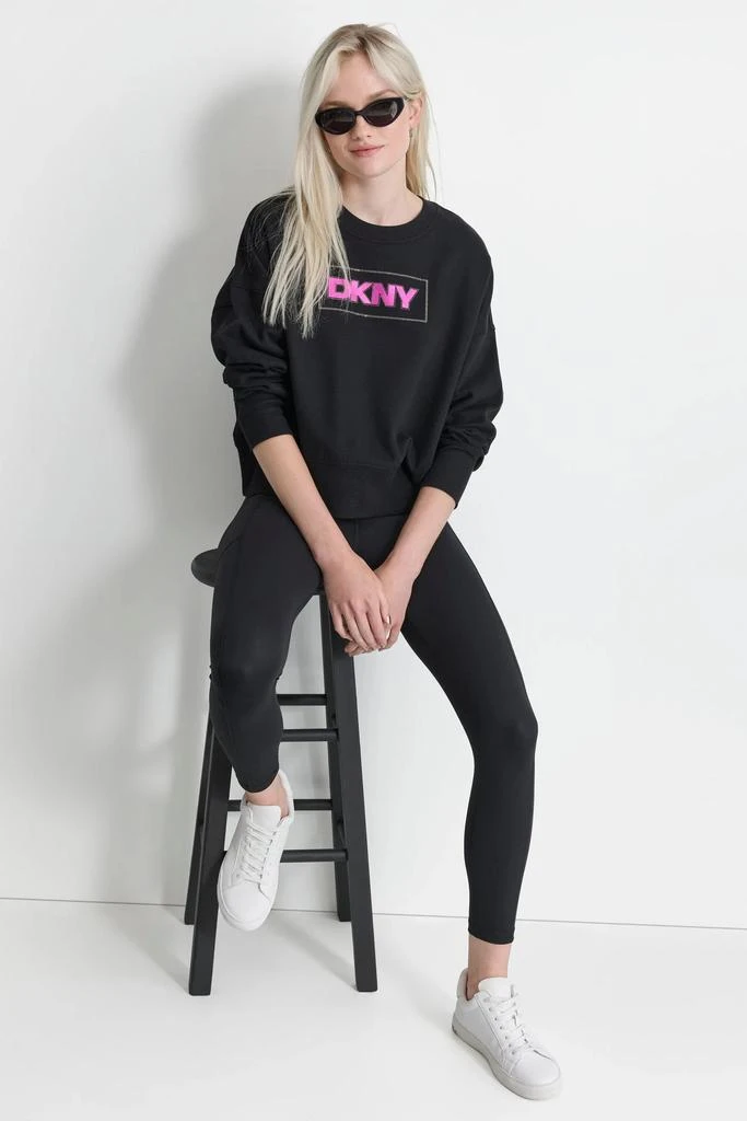 DKNY RHINESTONE LOGO CREW NECK 4