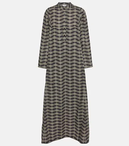 Dries Van Noten Printed cotton poplin maxi dress 1