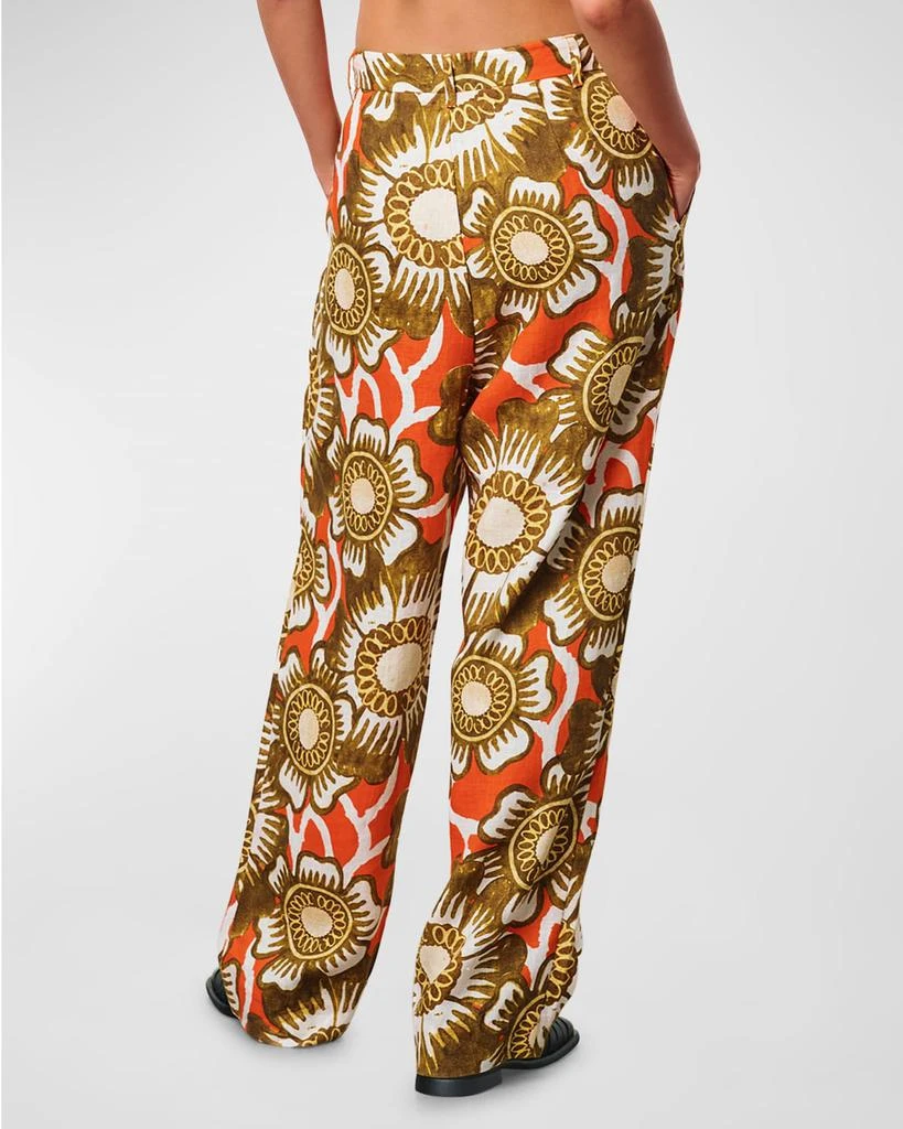 Mara Hoffman Marella Floral Hemp High-Rise Straight-Leg Pants 5