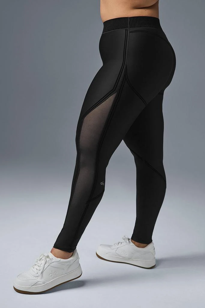 Alo Airlift Mesh Line Up High-Waist Legging - Black 11