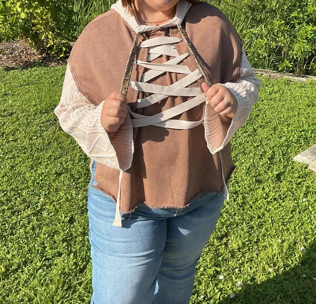 POL Pol - Sweater Top With Lace Down Detail Top 3