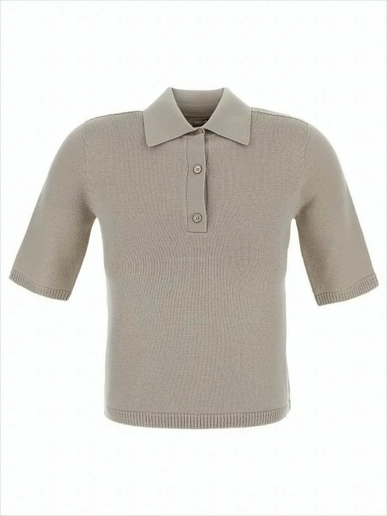 Max Mara Knit Polo Top with Classic Collar