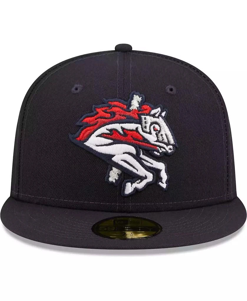 New Era Men's Navy Binghamton Rumble Ponies Authentic Collection 59FIFTY Fitted Hat 2