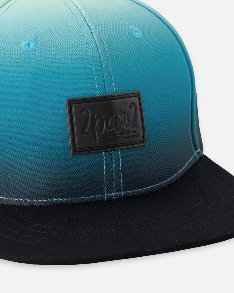 Deux par Deux Flat Brim Cap Lime To Black Gradient 4