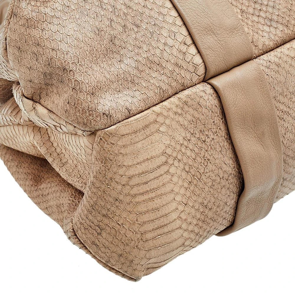 Furla Furla Beige Python Embossed Leather Shoulder Bag 10