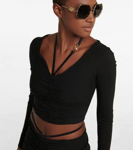 Versace Ruched crop top 4