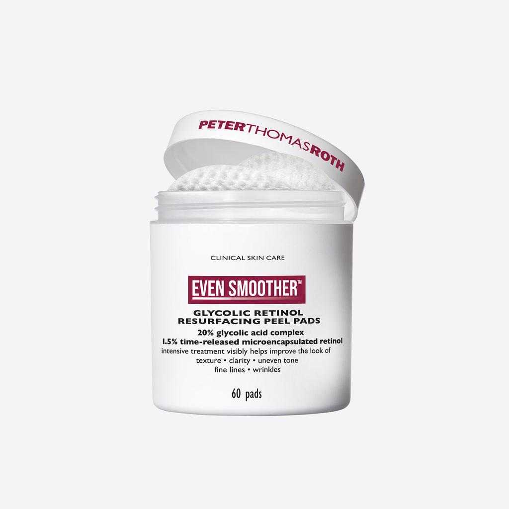 Peter Thomas Roth Even Smoother Glycolic Retinol Resurfacing Peel Pads|60 pads