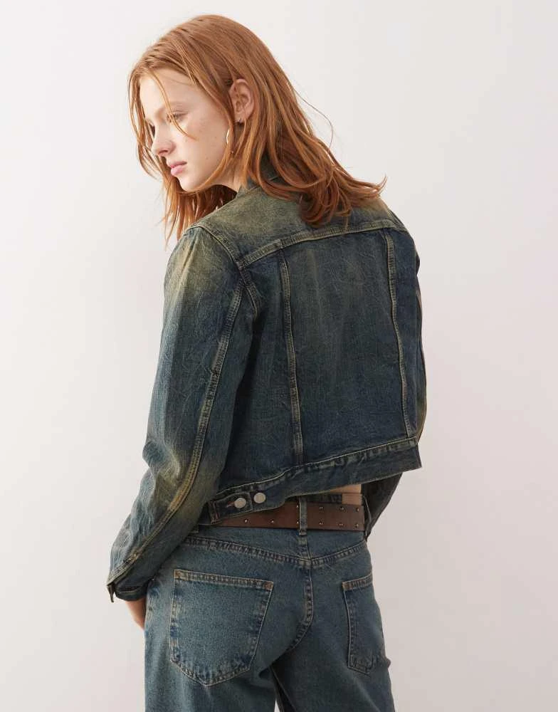 Weekday Weekday denim jacket in vintage blue wash 2
