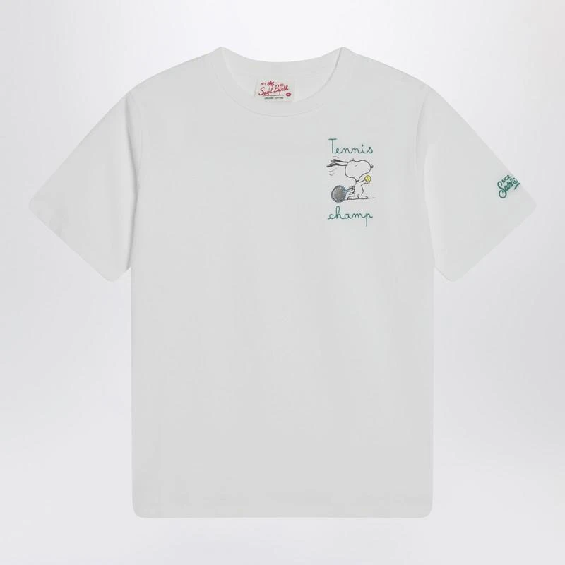 Mc2 Saint Barth White T-shirt with Snoopy tennis print 1